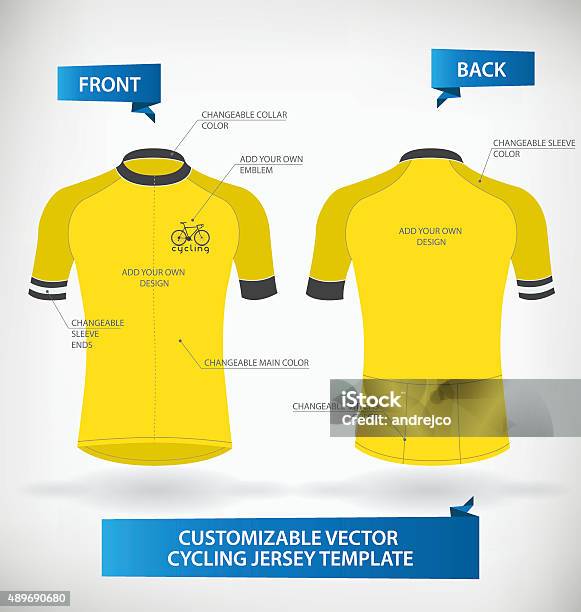 Cycling Jersey Stock Illustration - Download Image Now - Cycling, Shirt, T-Shirt