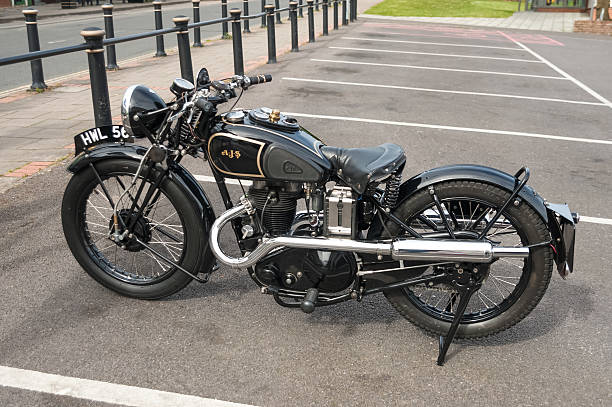 Ajs Motorcycle Stock Photo - Download Image Now - Motorcycle, 1940