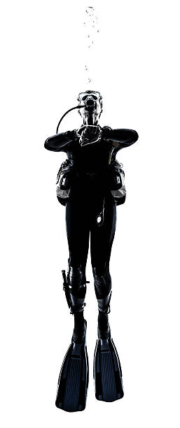 istock man scuba diver diving silhouette isolated 489691440