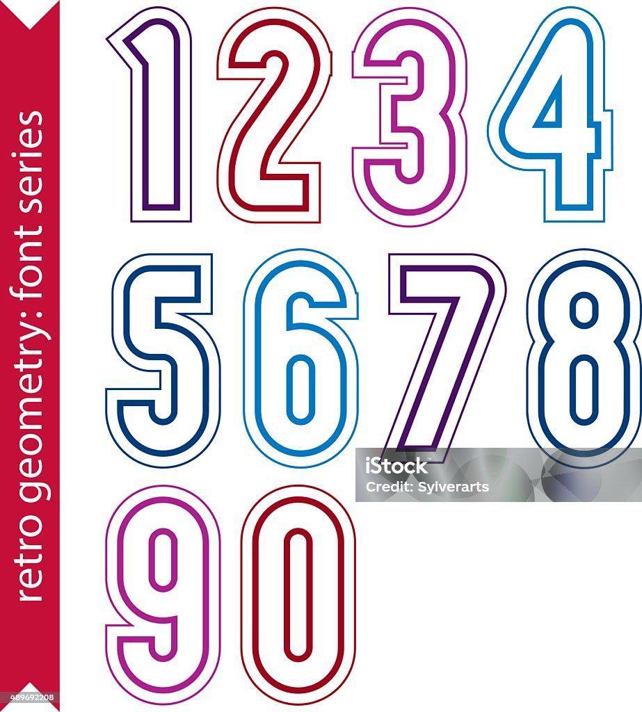 Geometric Numbers Table Ordinary Geometric Numbers Created From Parallel Straight Lines Stock ...