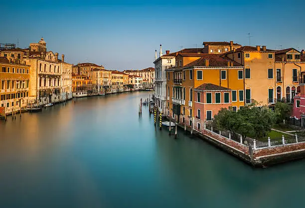 Photo of View on Grand Canal and Vaparetto Station from Accademia Bridge