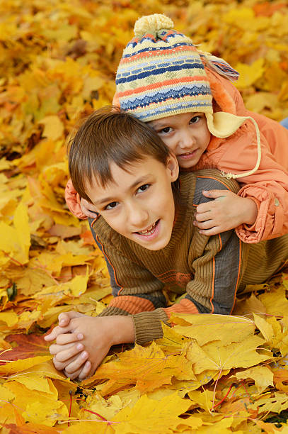 istock Boy and girl on a walk 489693280