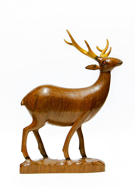 istock Carved wood deer 489693375
