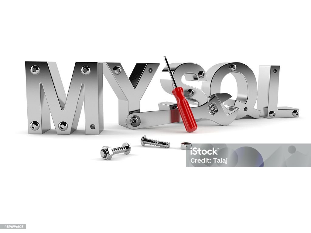 MYSQL MYSQL plan isolated on white background Adjustable Wrench Stock Photo