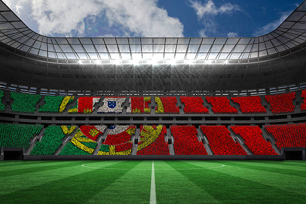 istock Digitally generated portugese national flag 489695135
