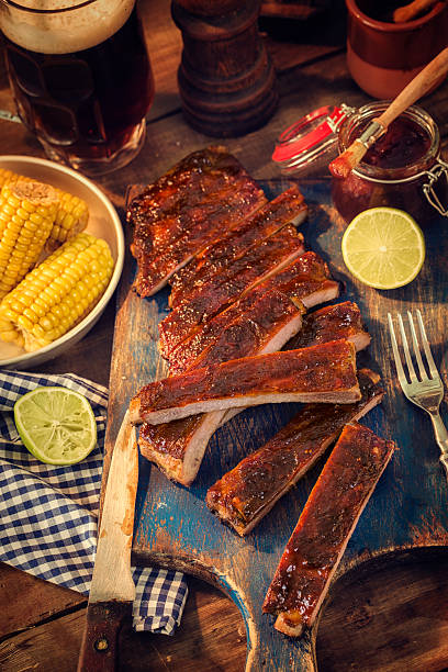 istock BBQ Ribs with Steamed Sweetcorn 489696809