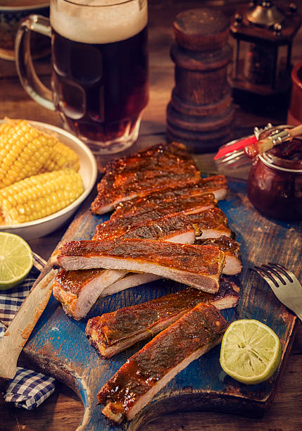 istock BBQ Ribs with Steamed Sweetcorn 489696819