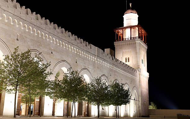 istock King Hussein Bin Talal mosque in Amman (at night), Jordan 489697685