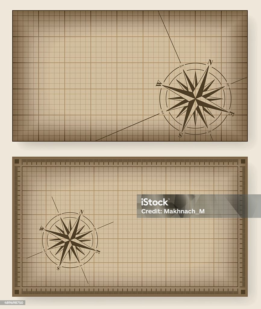 Compass One Blueprint Map Blueprint Backgrounds With Compass Rose Stock Illustration - Download ...