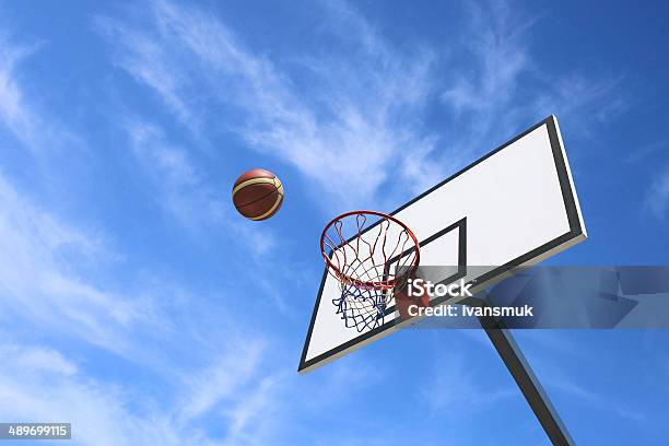 Backboard Basketball Stock Photo - Download Image Now - Outdoors, Basketball Hoop, Basketball - Sport