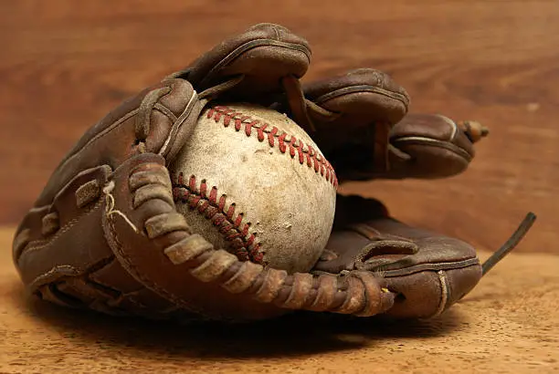 Photo of Vintage Glove and Baseball