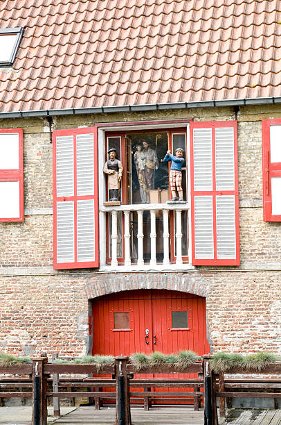 Bruges window stock photo