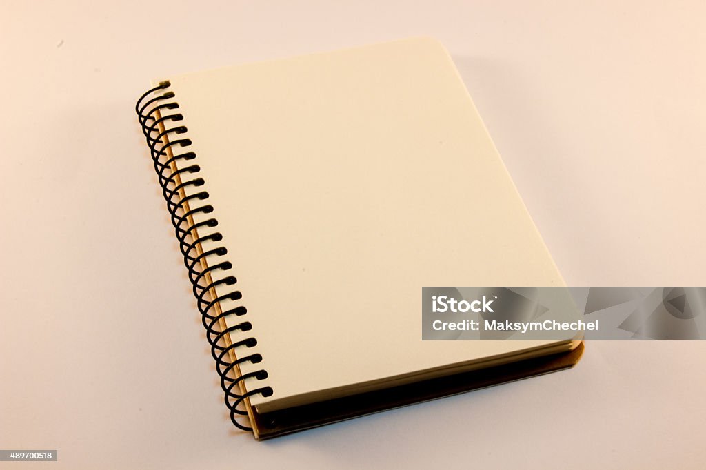 Nice spiral notebook Isolated  Spiral  Notebook for notes and drawing 2015 Stock Photo