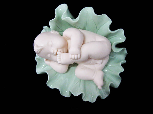istock White From China - Lotus baby Figure,White porcelain 489700821