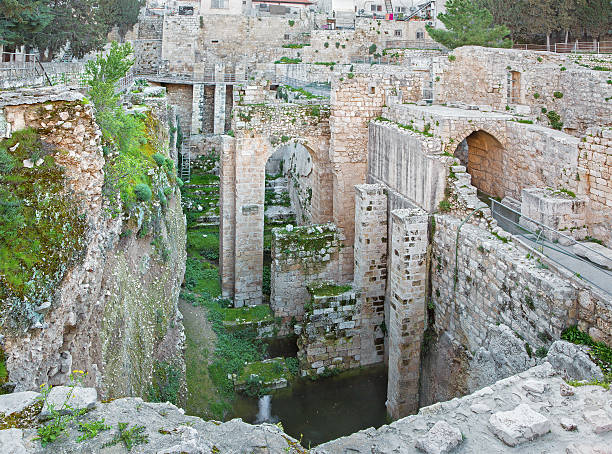 Jerusalem - The ruins of Bethesda pool.