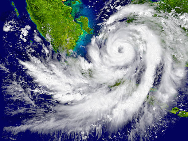 Hurricane over Southeast Asia Huge hurricane over Southeast Asia. Elements of this image furnished by NASA superstorm stock pictures, royalty-free photos & images