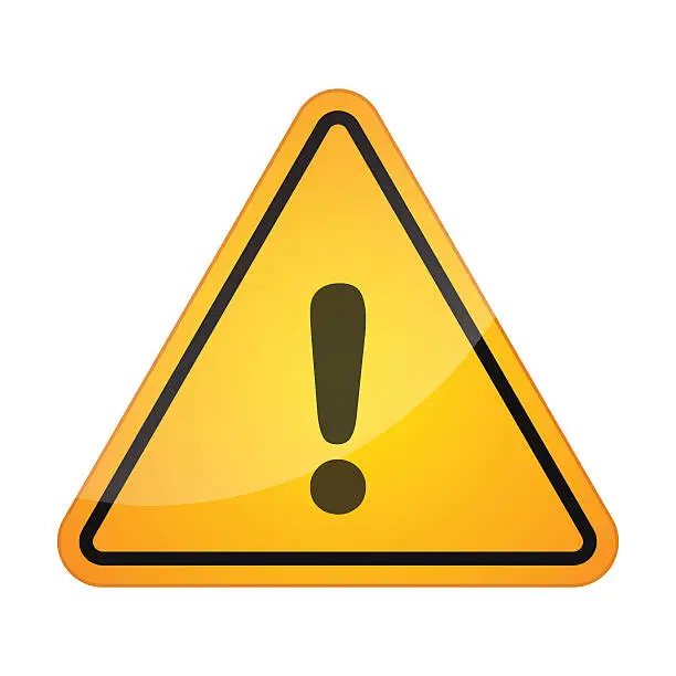 Vector illustration of Danger signal icon with an exclamation sign