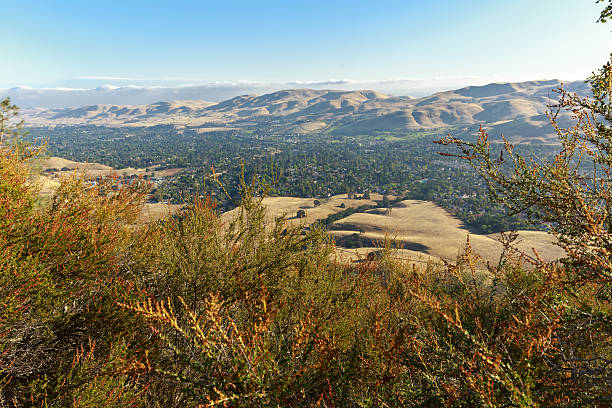 Clayton Valley View A unique view of Clayton and Concord,California and the Clayton Valley from the slopes of Mount Diablo contra costa county stock pictures, royalty-free photos & images