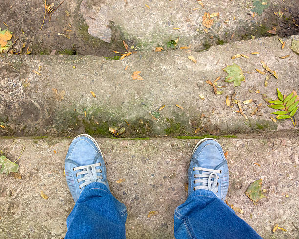 istock Feet on the stairs. 489738480