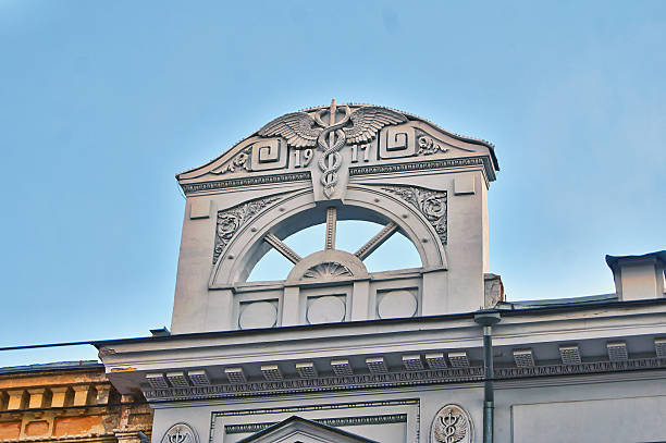 Architectural details of building in the old traditions.