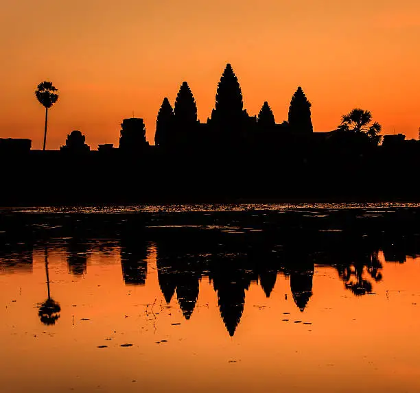 Photo of Angkor Wat castle.