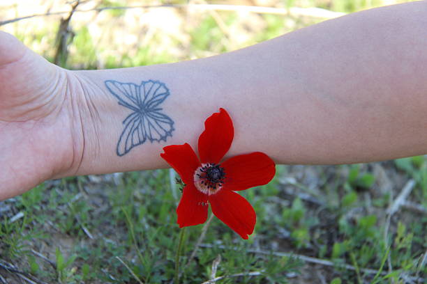 istock The Anemone and the Butterfly Tattoo 489750517