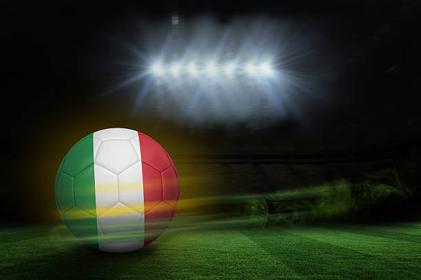 istock Football in italy colours 489751461