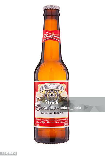 Budweiser Bottle 300ml Glass Bottle Stock Photo - Download Image Now - Budweiser, Beer - Alcohol, Lager