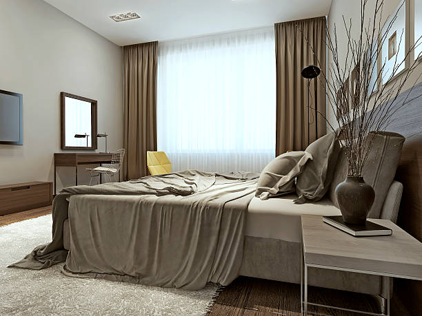 istock Bedroom contemporary style 489755886