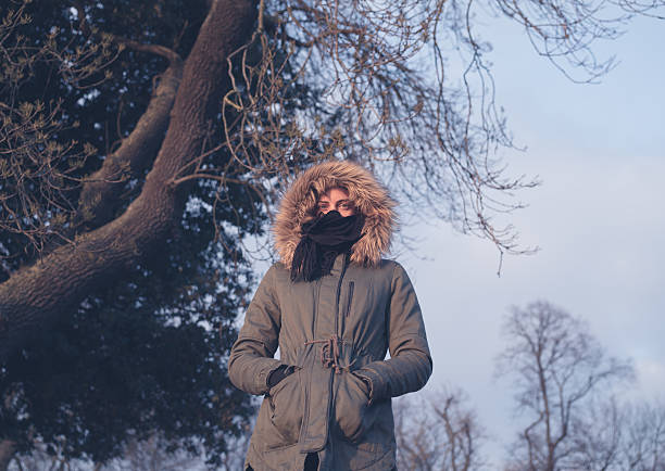 istock Young woman in warm coat 489756868
