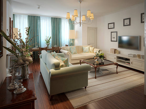 istock Romantic living room in the Romanesque style 489758630