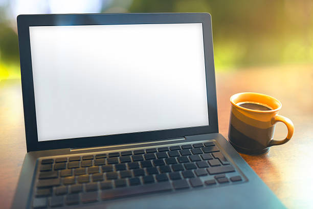 istock Laptop and coffee break at morning 489763856