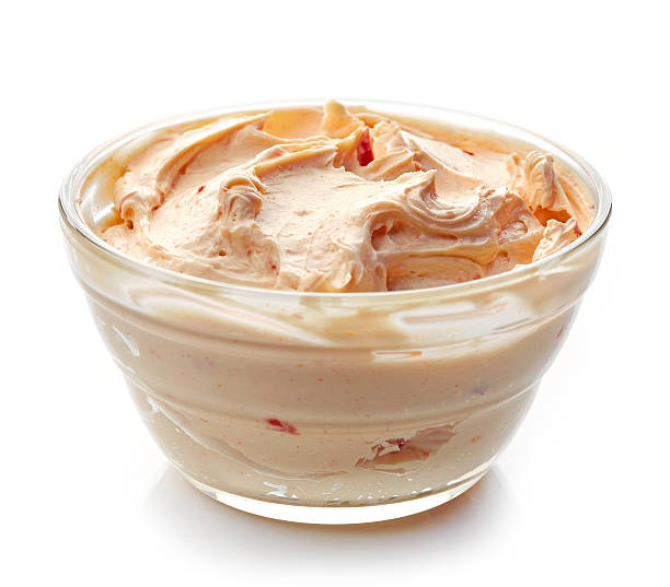istock cream cheese with paprika and tomato, dip sauce 489765616