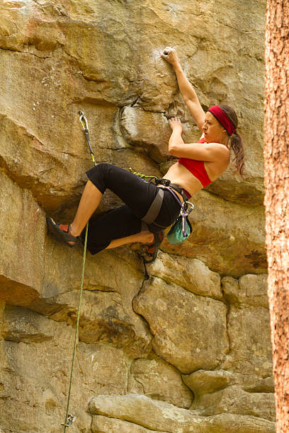 istock Woman rockclimbing in USA 489772777