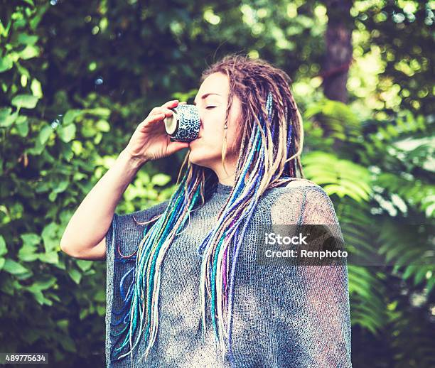 Spiritual Tea Stock Photo - Download Image Now - Drink, Locs - Hairstyle, One Woman Only