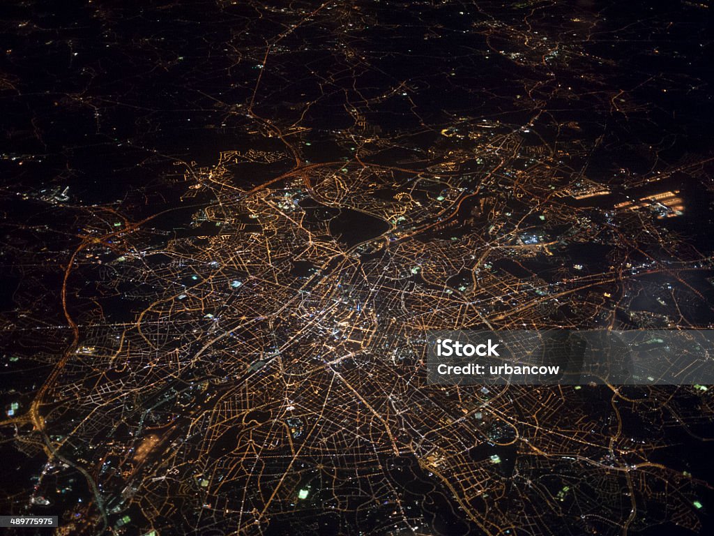 Luftbild von London bei Nacht - Lizenzfrei Stadt Stock-Foto