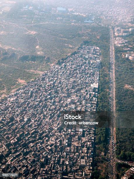 Delhi Aerial View Stock Photo - Download Image Now - Delhi, Aerial View, Airplane