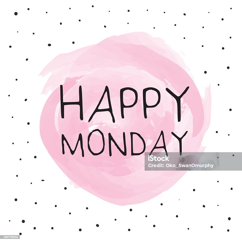 Happy Monday Happy monday note illustration design Monday stock vector
