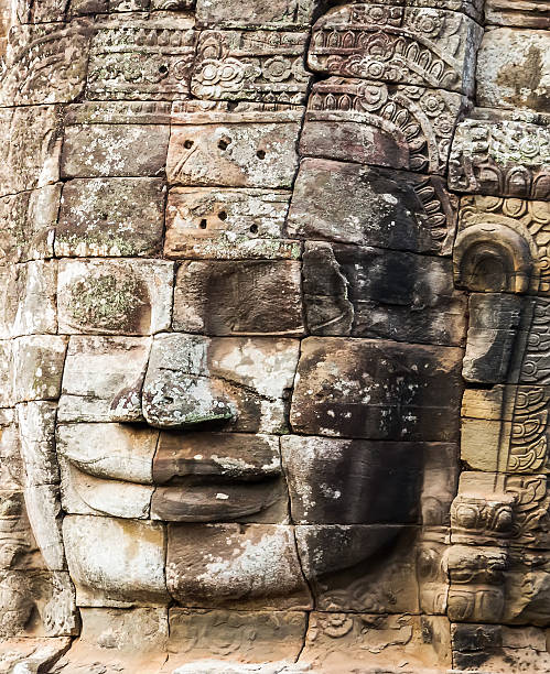 istock monument Bayon temple, Angkor, Cambodia 489782050