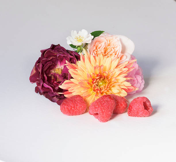 Dahlia, Roses and Raspberries