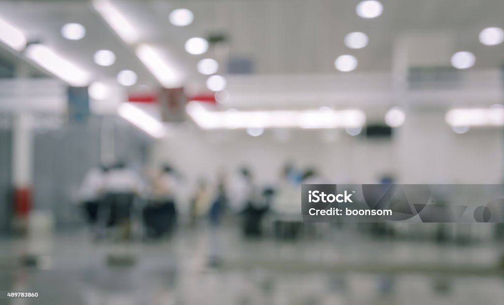 Blurred library room interior background Blurry reading area in  public library Soft Focus Stock Photo