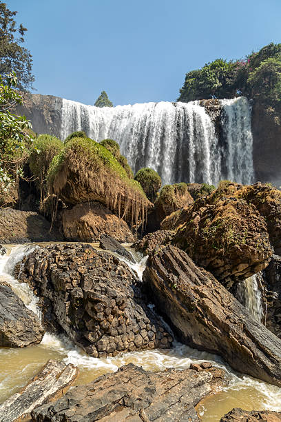 istock Vietnam waterfall on mountain landscapes 489787246