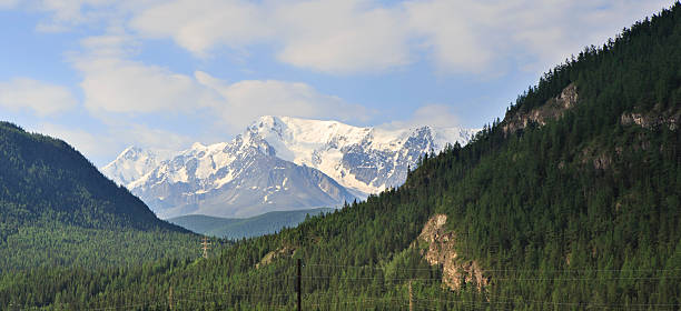 istock Snow caps of North Chuya ridge 489788508