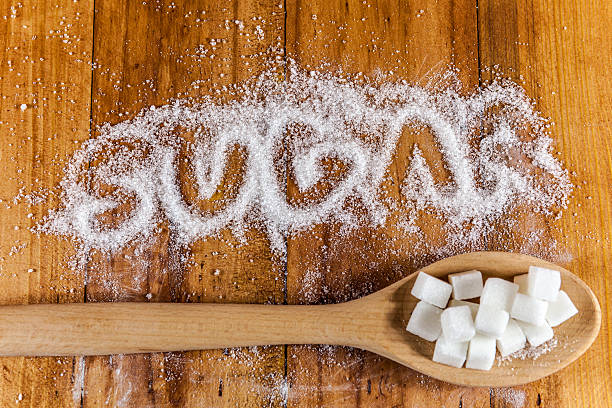 istock The word sugar written into a pile of sugar 489790052