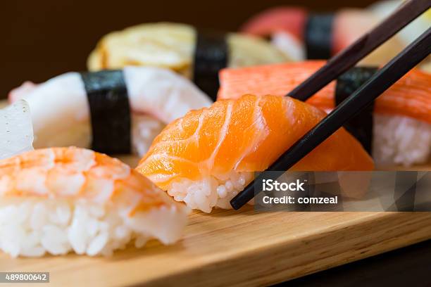 Sushi Set Japanese Food Stock Photo - Download Image Now - 2015, Asia, Cultures