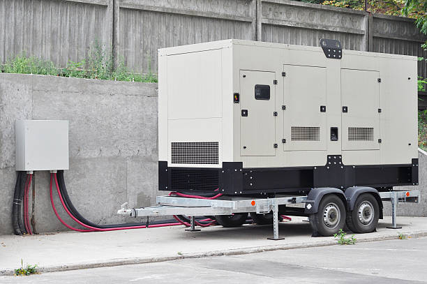 generador de backup de edificio de oficinas сonnected para el panel de control - generator fotografías e imágenes de stock