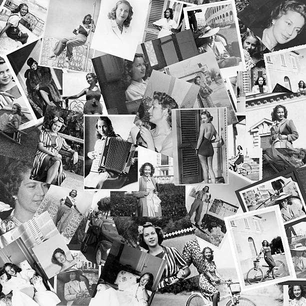 istock Women Vintage Collection. Black And White 489807141