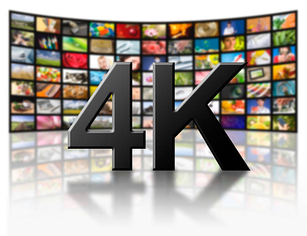 4 k tv концепции. - television gallery стоковые фото и изображения