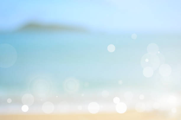 istock Blur tropical beach with sun light abstract background.Travel concept. 489807422