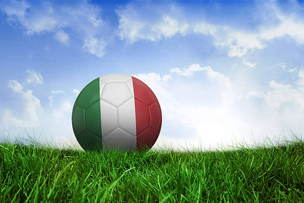 istock Football in italy colours 489807679
